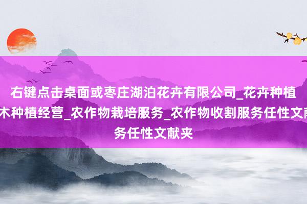 右键点击桌面或枣庄湖泊花卉有限公司_花卉种植_树木种植经营_农作物栽培服务_农作物收割服务任性文献夹